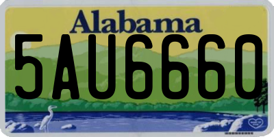 AL license plate 5AU6660