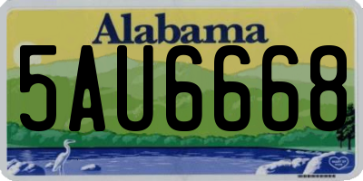 AL license plate 5AU6668