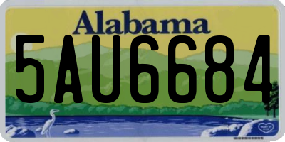 AL license plate 5AU6684