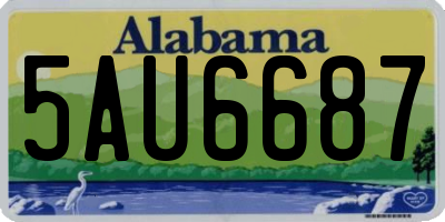 AL license plate 5AU6687