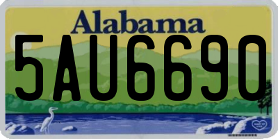 AL license plate 5AU6690