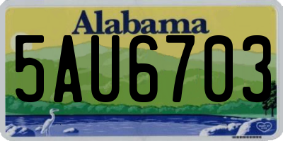 AL license plate 5AU6703