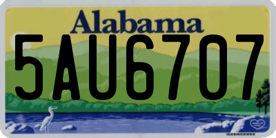 AL license plate 5AU6707