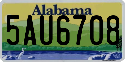 AL license plate 5AU6708