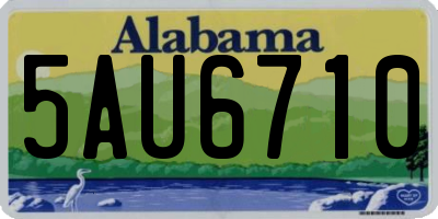 AL license plate 5AU6710