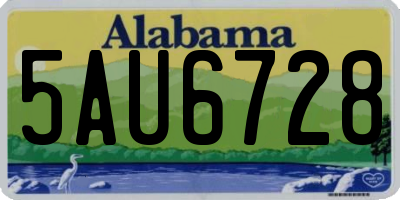 AL license plate 5AU6728