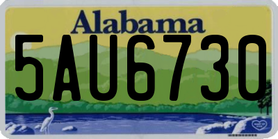 AL license plate 5AU6730