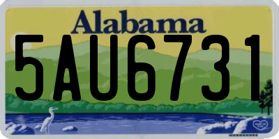 AL license plate 5AU6731