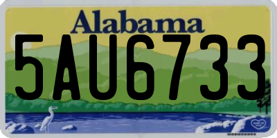 AL license plate 5AU6733