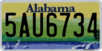 AL license plate 5AU6734