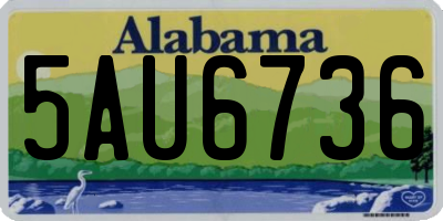 AL license plate 5AU6736