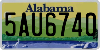 AL license plate 5AU6740
