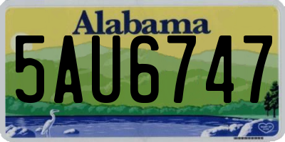 AL license plate 5AU6747
