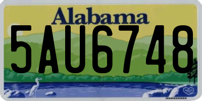 AL license plate 5AU6748