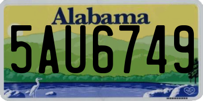 AL license plate 5AU6749