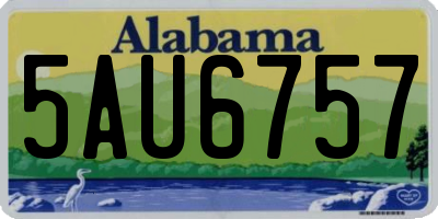 AL license plate 5AU6757