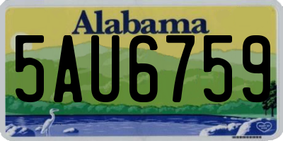 AL license plate 5AU6759