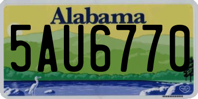 AL license plate 5AU6770