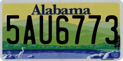 AL license plate 5AU6773
