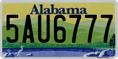 AL license plate 5AU6777