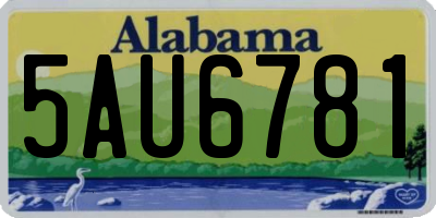 AL license plate 5AU6781