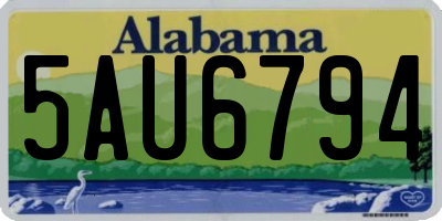 AL license plate 5AU6794