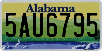 AL license plate 5AU6795
