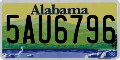 AL license plate 5AU6796