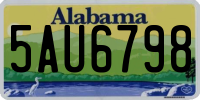 AL license plate 5AU6798