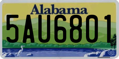 AL license plate 5AU6801