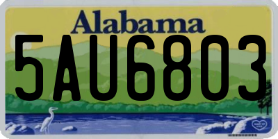 AL license plate 5AU6803