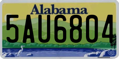 AL license plate 5AU6804