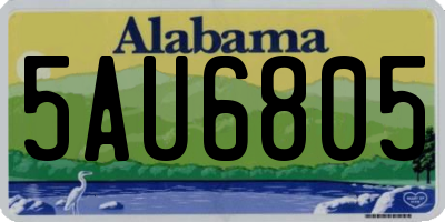 AL license plate 5AU6805