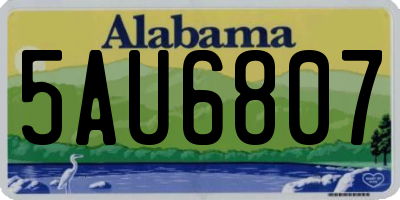 AL license plate 5AU6807