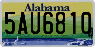 AL license plate 5AU6810