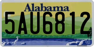 AL license plate 5AU6812