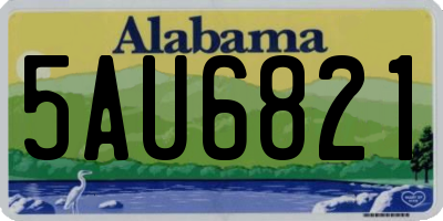 AL license plate 5AU6821