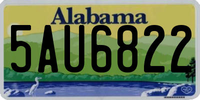 AL license plate 5AU6822