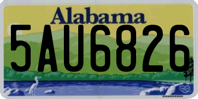 AL license plate 5AU6826