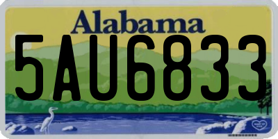 AL license plate 5AU6833