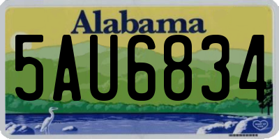 AL license plate 5AU6834