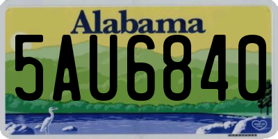 AL license plate 5AU6840