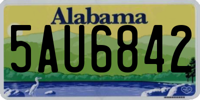 AL license plate 5AU6842
