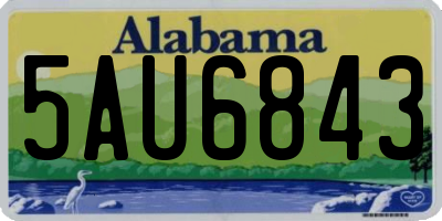 AL license plate 5AU6843