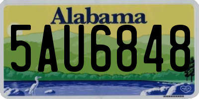 AL license plate 5AU6848