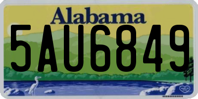 AL license plate 5AU6849