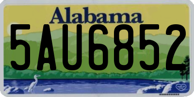 AL license plate 5AU6852
