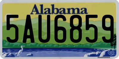 AL license plate 5AU6859