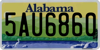 AL license plate 5AU6860