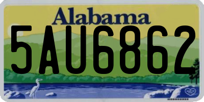 AL license plate 5AU6862